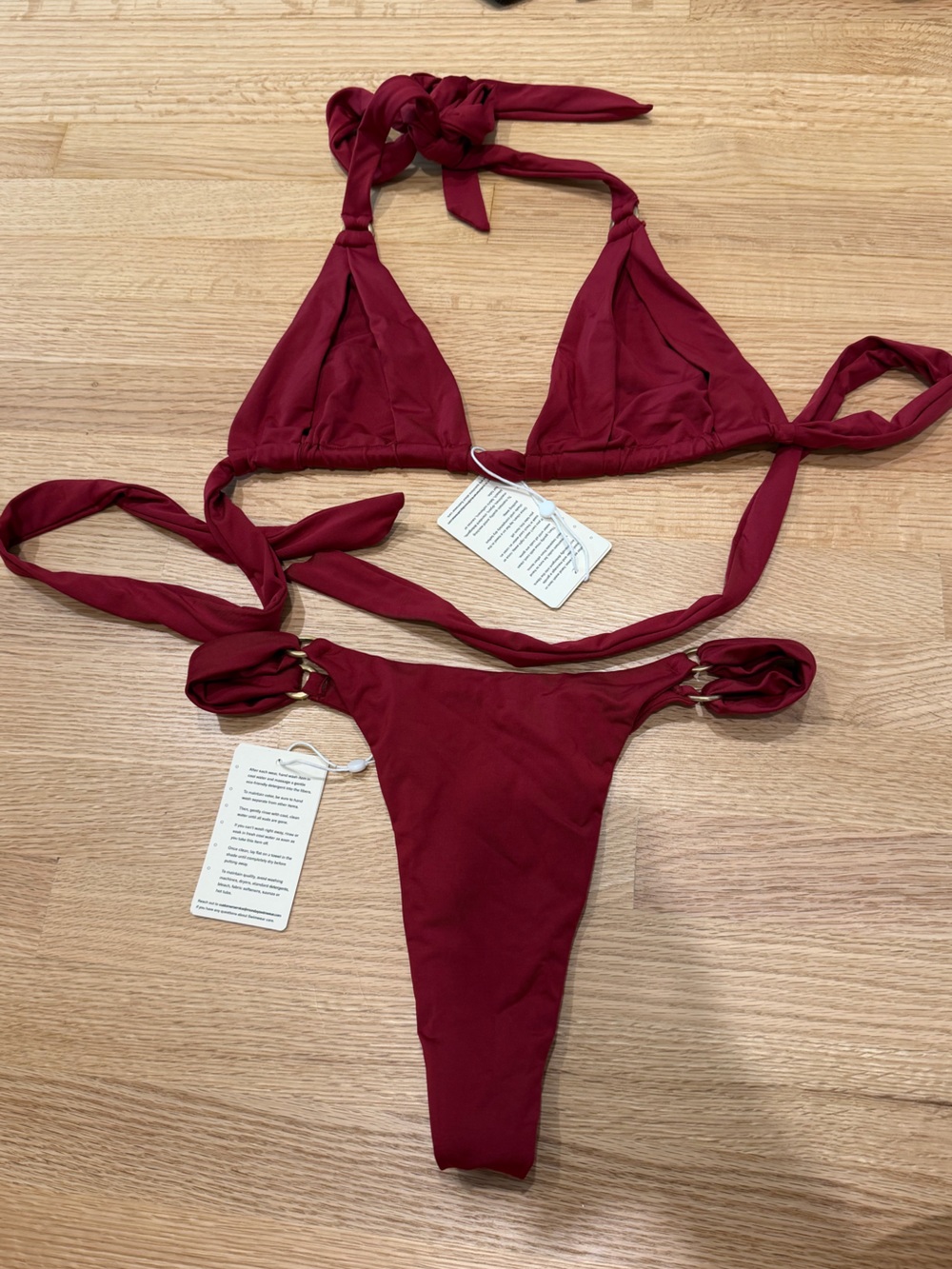 NWT Monday Swimwear Morocco Bikini in Burgundy